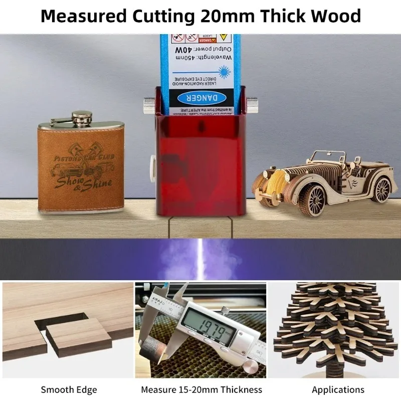 80W/40W Laser Module 450nm TTL Blue Laser Head With Air Assist for CNC Cutting Laser Engraving Machine DIY Woodworking Tools