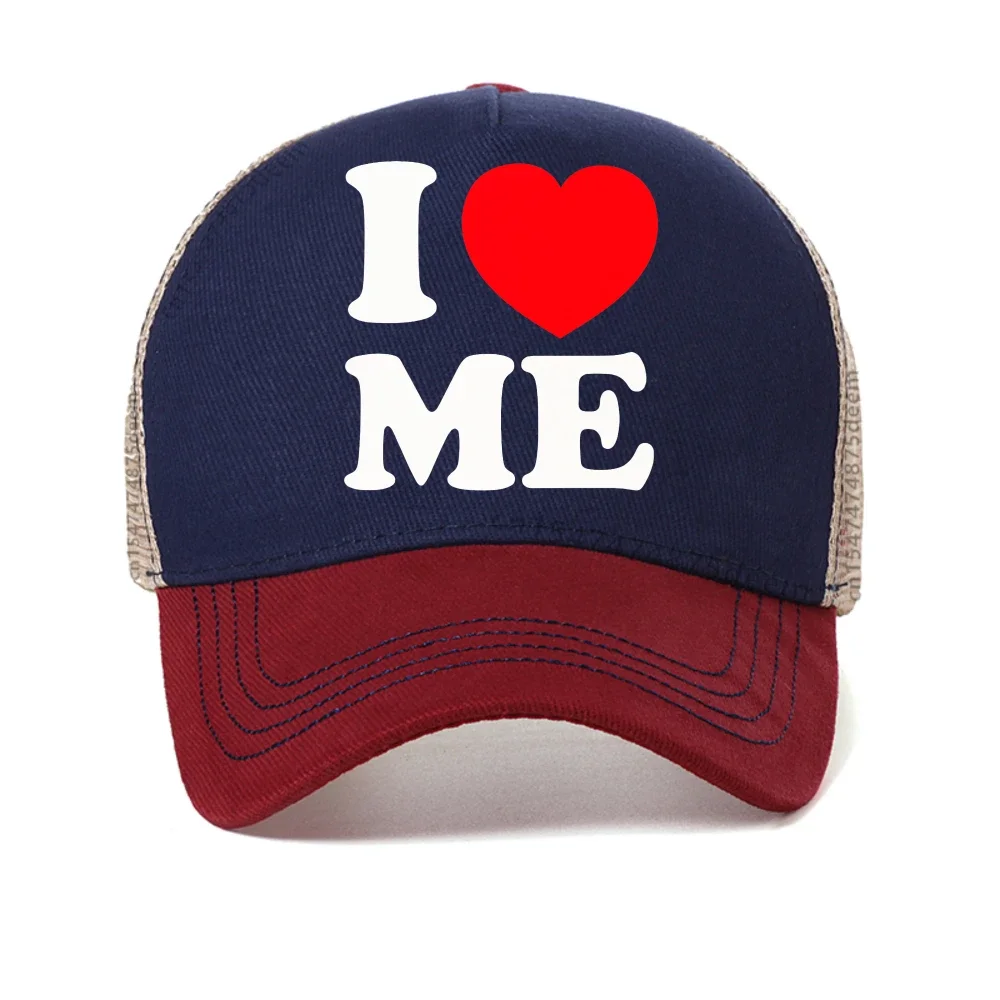 I Love Me Red Heart Myself baseball cap funny Graphic Streetwear hip hop hat fashion Casual outdoor mesh snapback hats