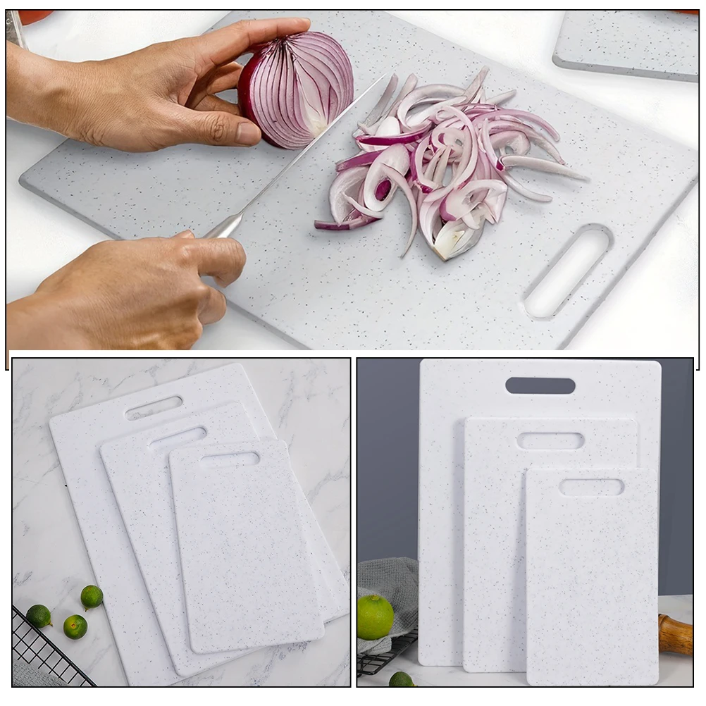 

3 Pcs Chopping Board Cutting Set Plastic Kitchen Boards Vegetable Household Slicing