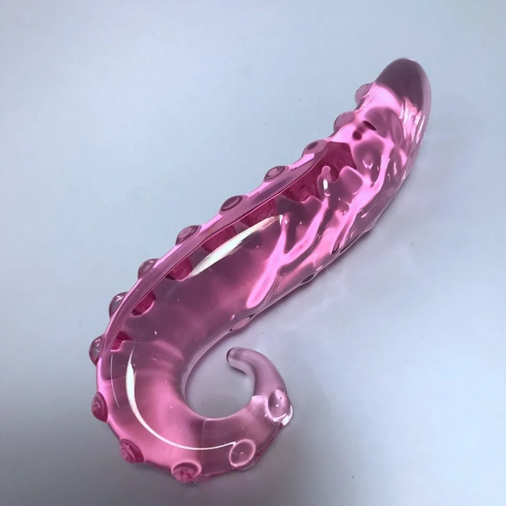 Pink Hippocampus Glass Dildo Realistic Dildo Sex Adults Toys Long Butt Plug Sex Toy for Women Glass Anal Plug Adult Toys