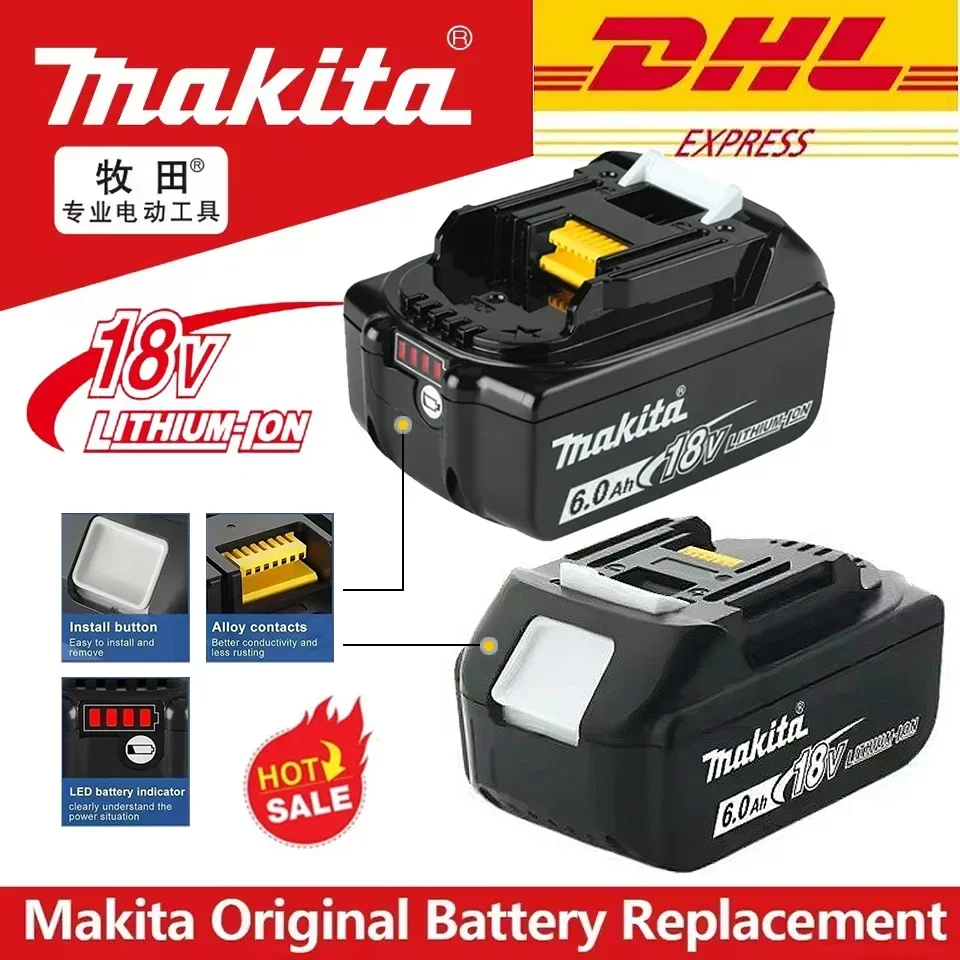 

【FAST DELIVERY】100% original Makita, 18V rechargeable high capacity lithium battery 6AH 3AH 5AH Drill Replacement Battery BL1860