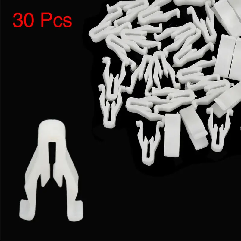 30pcs White Plastic Nylon Switch Bezel Clips Fits For Toyota For Lexus For 4Runner For Highlander CT200h GS350 GS450h