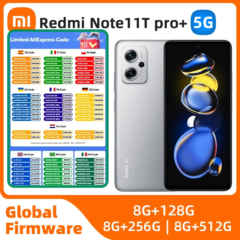 Xiaomi Redmi Note 11T Pro Plus 5G 6.6