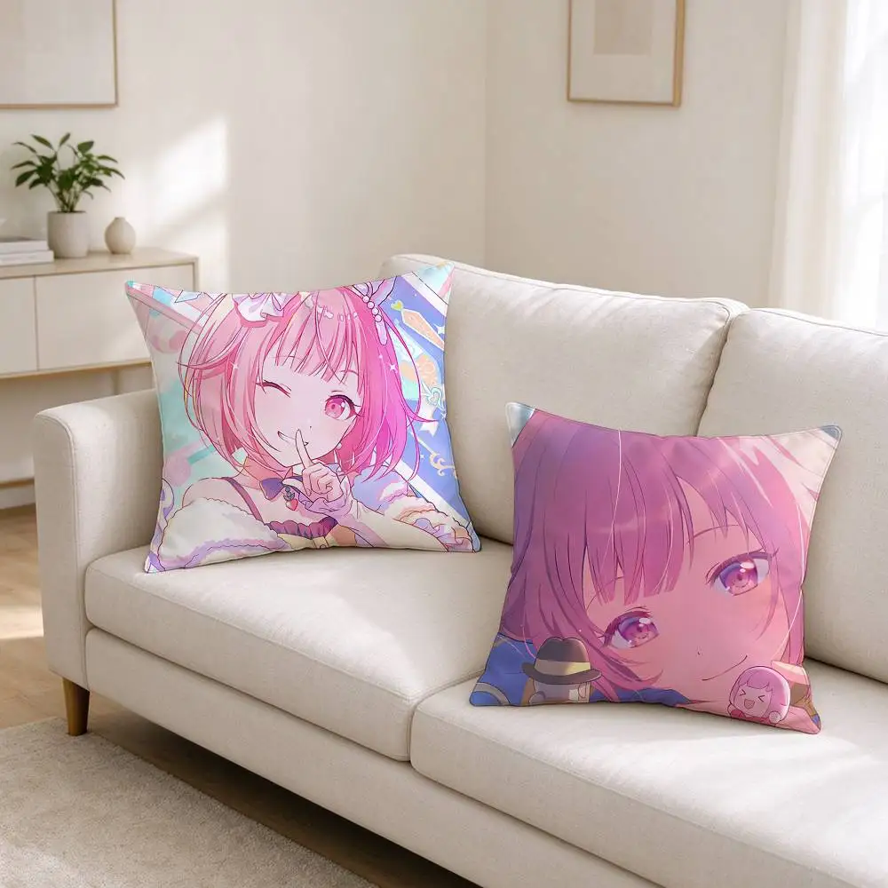 R-Rhythm Game Project SEKAI Otori Emu  Square Double-Sided printed Pillow Case Bedroom Bedside Pillow Sofa Cushion Cover