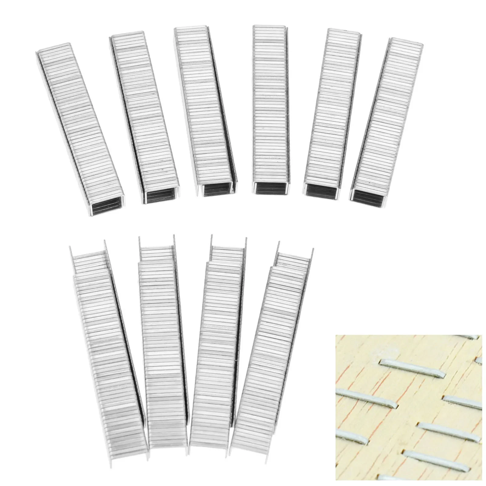 1000Pcs/Box 8mm U-Shape Door Type Nails Staples for 3 Way Manual Staple Machine Gun Nailer Woodworking Advertising Special Nails