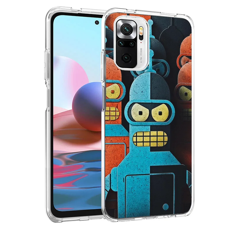 Cartoon F-Futuramas Phone Case For Xiaomi Redmi 12 12C 10 10C 10A 9 9A 9C 9T 8 8A 7 7A 6 Pro 6A K70 K60 K40 K20 S2 Print Cover