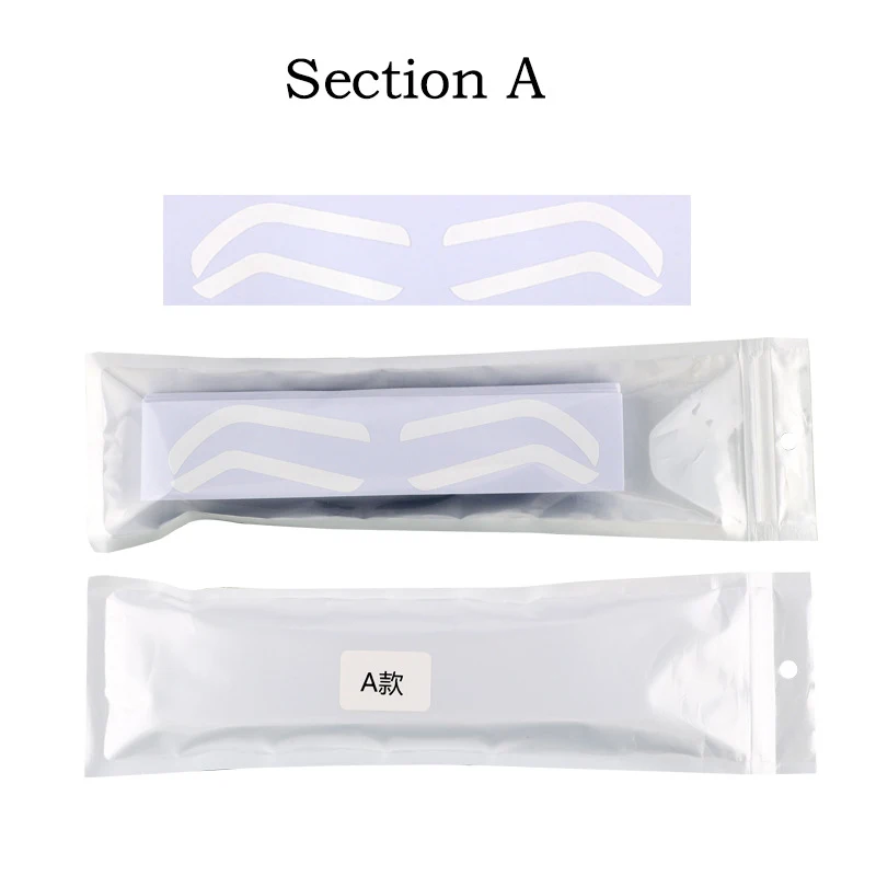 Wenkbrauw Tint Airbrush Extra Sticker Wegwerp Wenkbrauw Ontwerp Sjabloon Voor Wenkbrauwen Vormgeven Met Enkele Wenkbrauw Type Optie