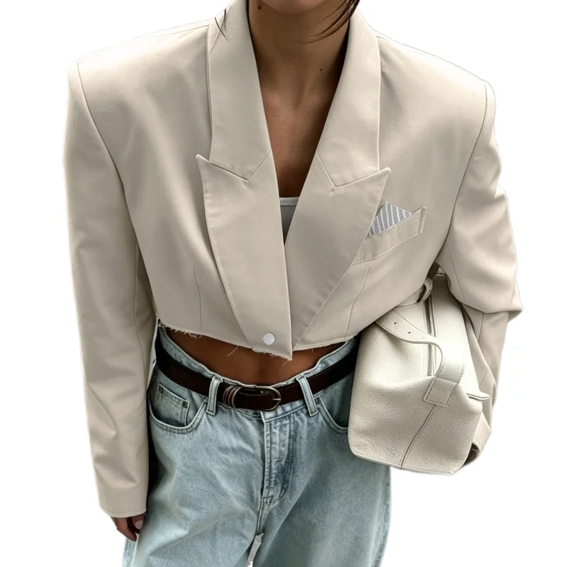 2026  Autumn New British-Style Short Blazer Women's Cross-border High-End Loose Blazer Casual Women's Wear Temperament Commuting