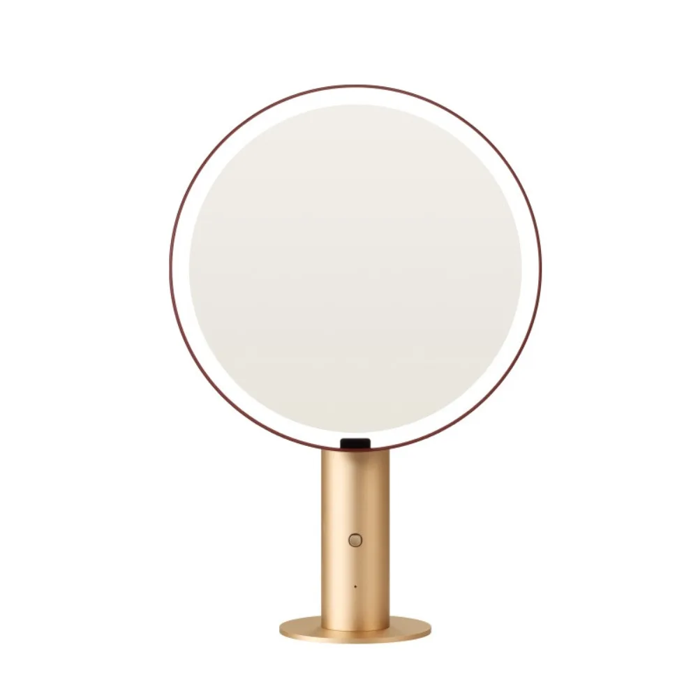 Metal Desktop Smart LED Makeup Mirror, Table Vanity Mirror With Fill Light, High Definition Cosmetic Mirror For Dorm