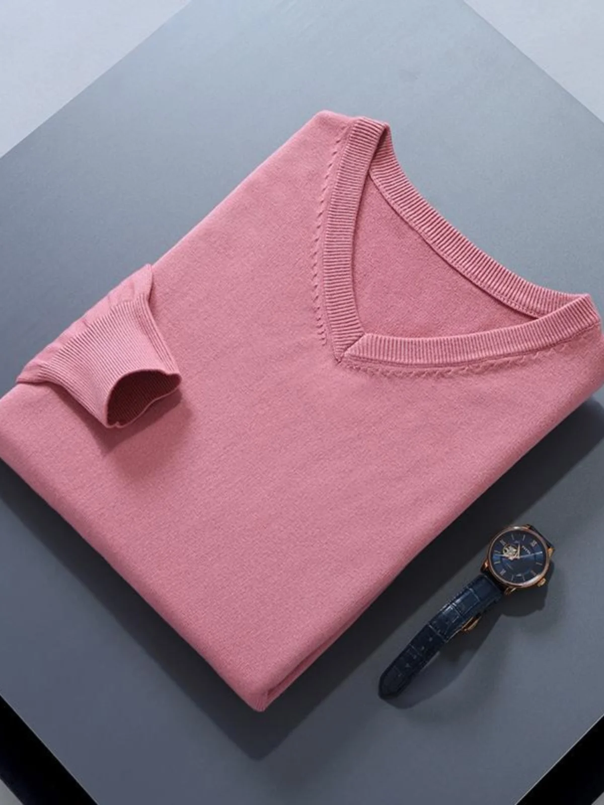 

Men's Thiened V-Ne Wool Sweater Loose Casual Knitted irt Large Size Comfortable Warm Faion Urban Sle Youth Base irt