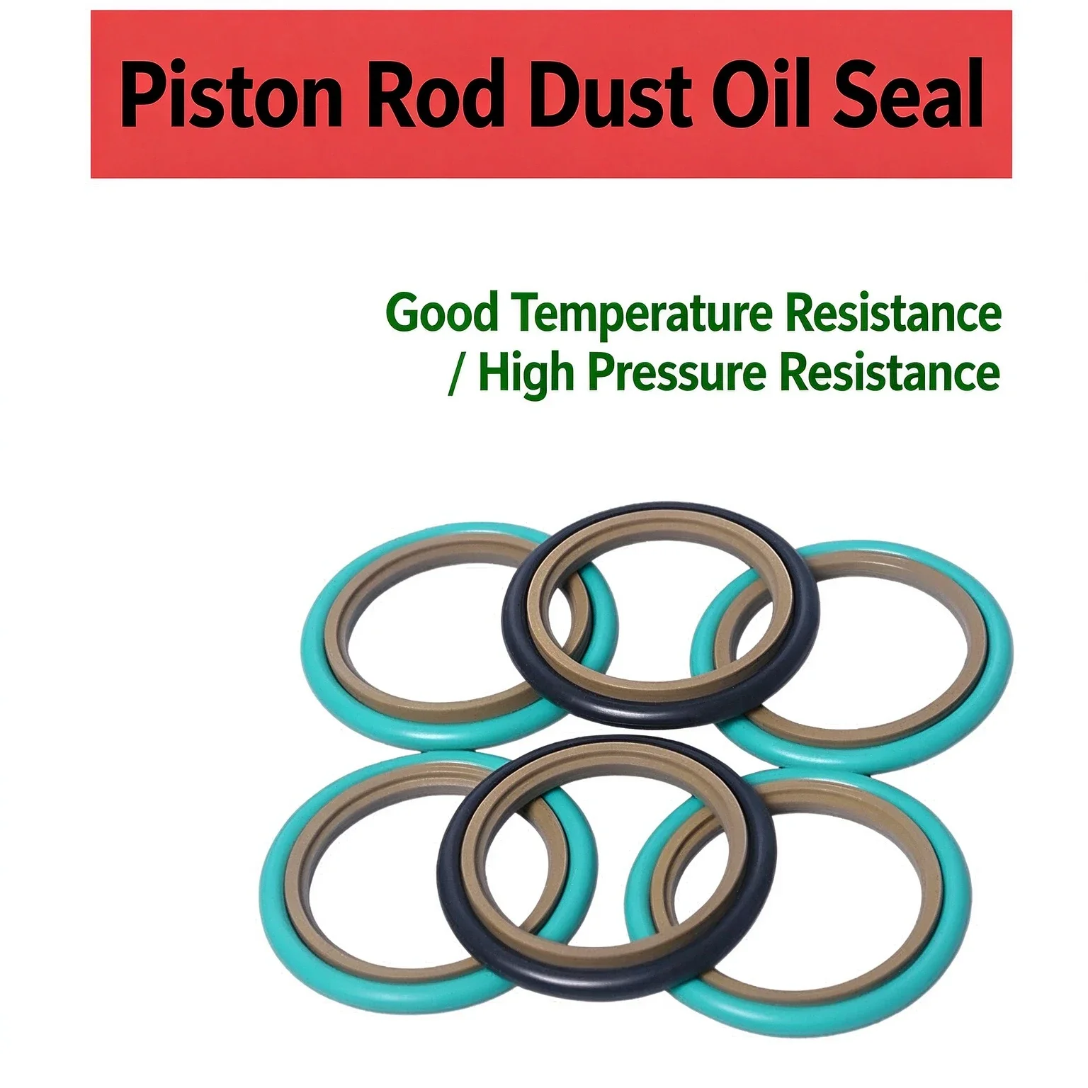 1Pcs ID 20-190mmStep Seal STd Rotary Joint Oil Seal NBR O-ring Piston Rod Seal Ring High Temperature Resistance Wear Resistance