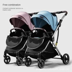 Coballe twin baby stroller, lightweight and high landscape, can sit and lie down, split and fold baby stroller