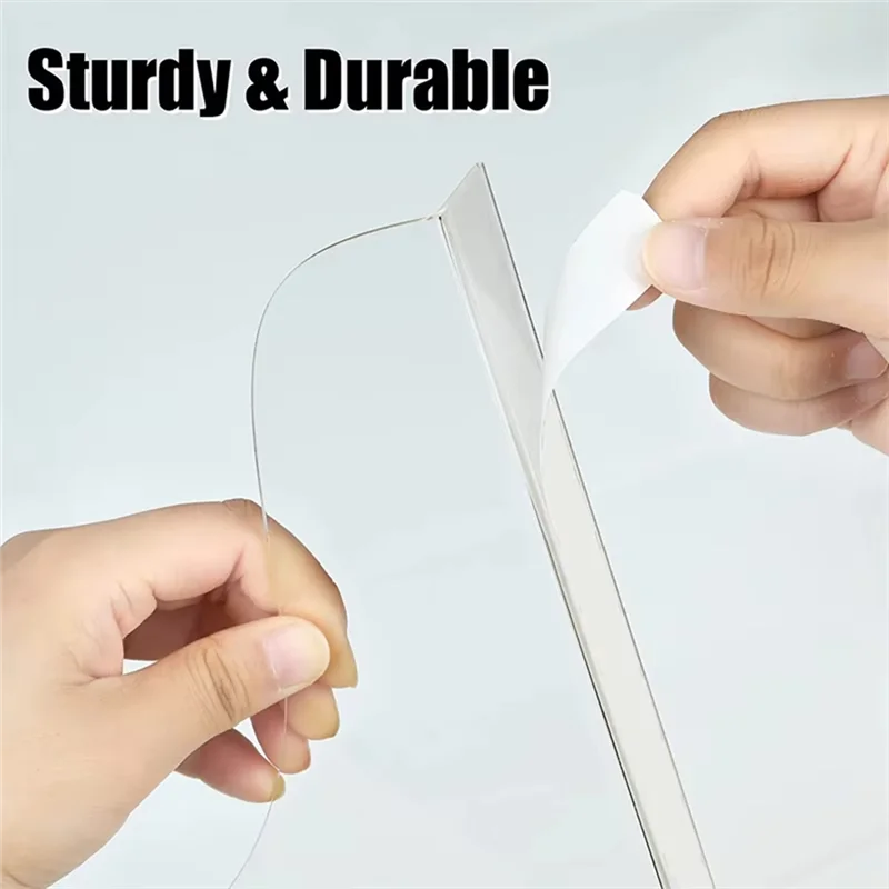 A20F-Shower Splash Guard 2Pcs Thickened Bathroom Bath Tub Splash Guards Acrylic Tub Corner Guard Shower Bathtub Guard