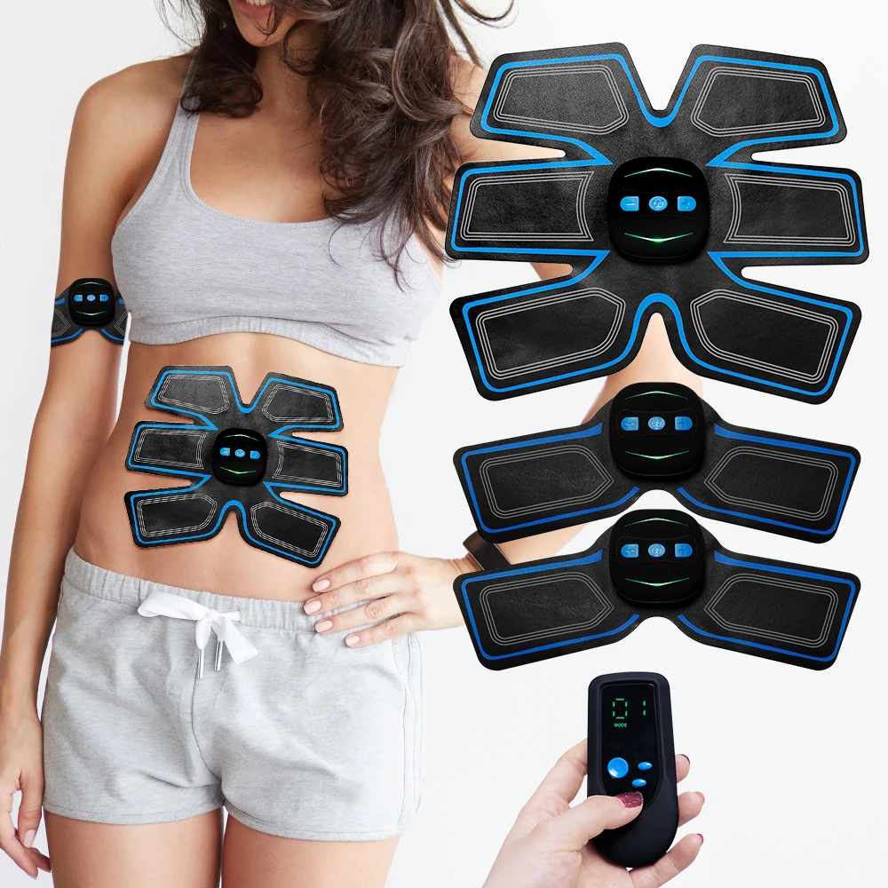 Electric Muscle Stimulator EMS Abdominal Hip Trainer  Fitness Training Home Gym Body Slimming Waist Trainer Loss Massager