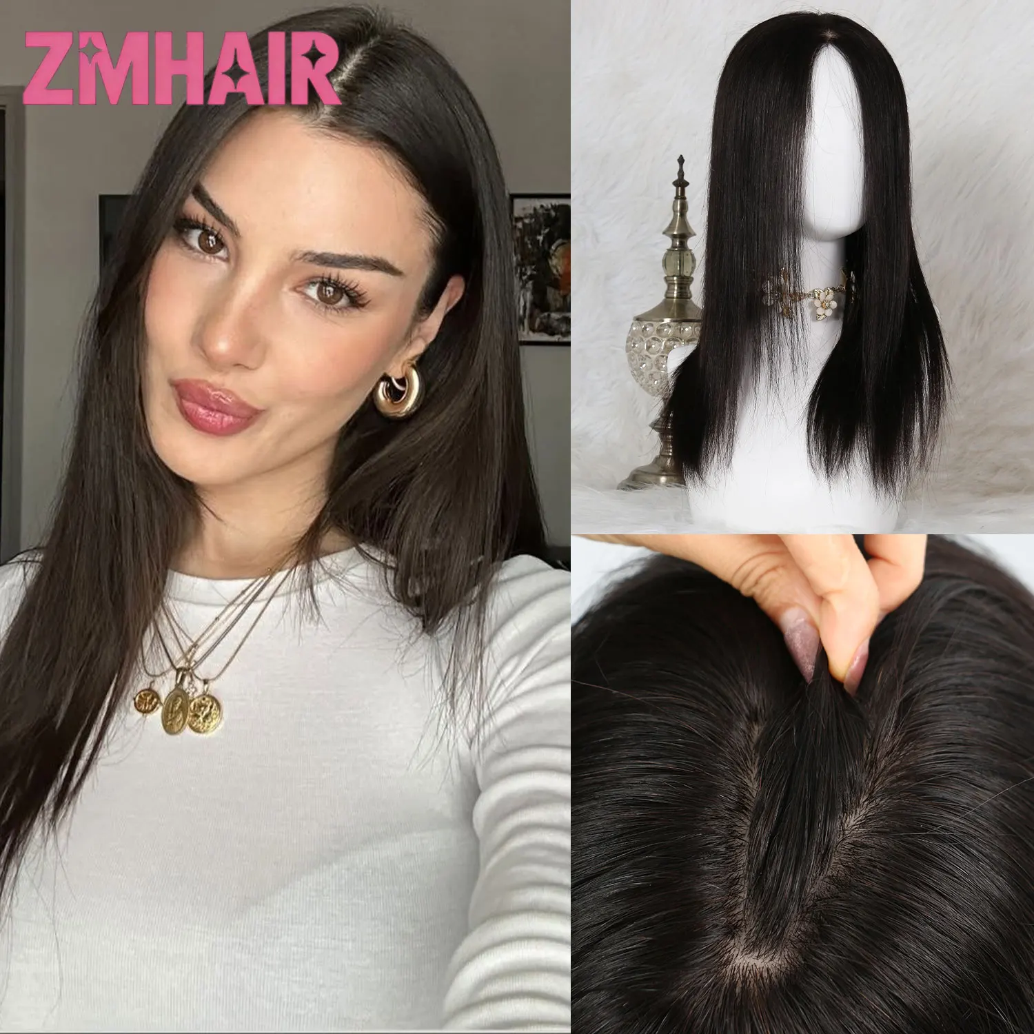 

Шелковый парик с полиуретановым краем, ручной работы, из натуральных европейских волос Реми, с эффектом естественной кожи головы, легкий, тонкий, дышащий, без клея, готовый к носке