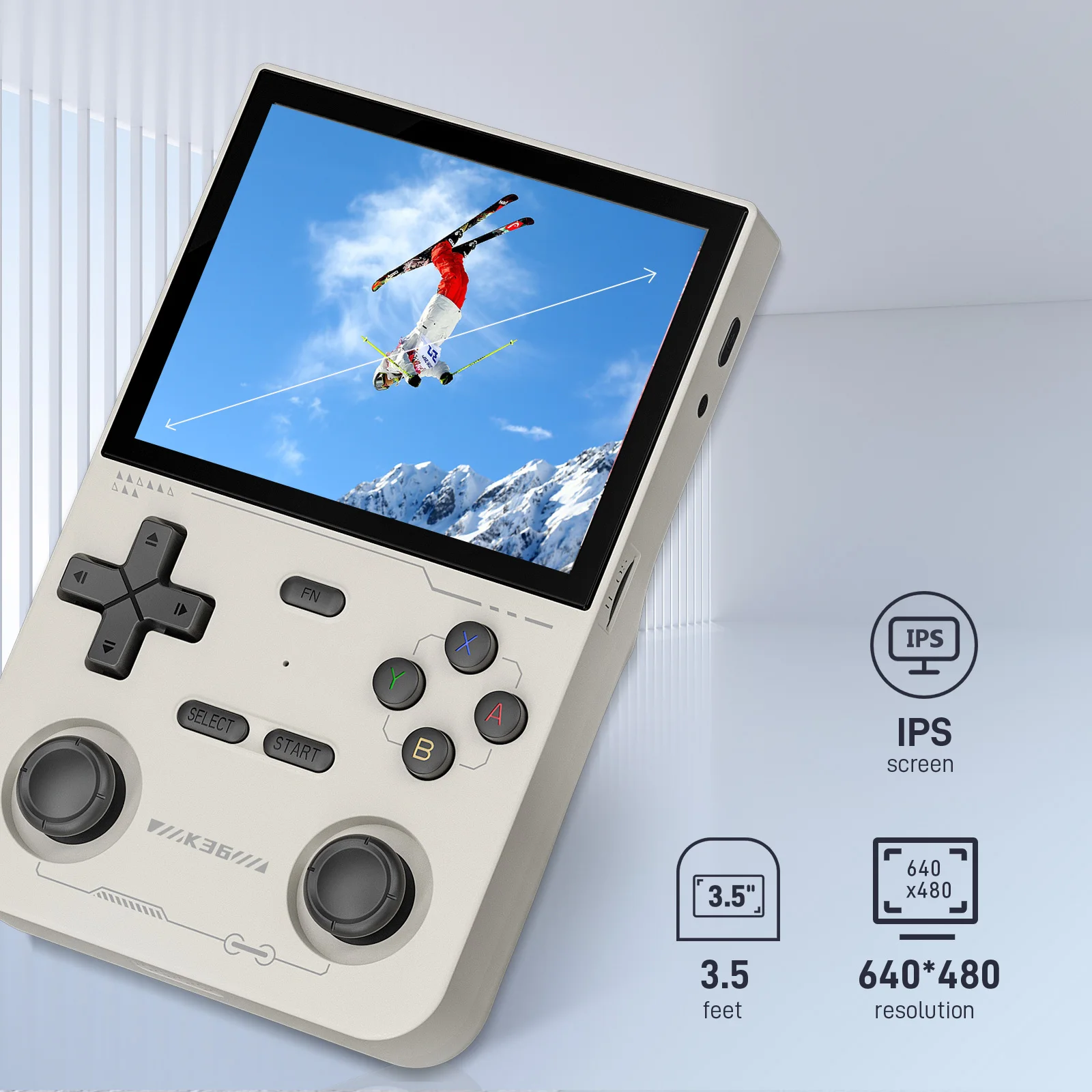 Consola de videojuegos portátil Retro K36 de código abierto, 500nit, pantalla IPS de 3,5 pulgadas, emulador de 16000 juegos para PS1/PSP/DC/N64/SS