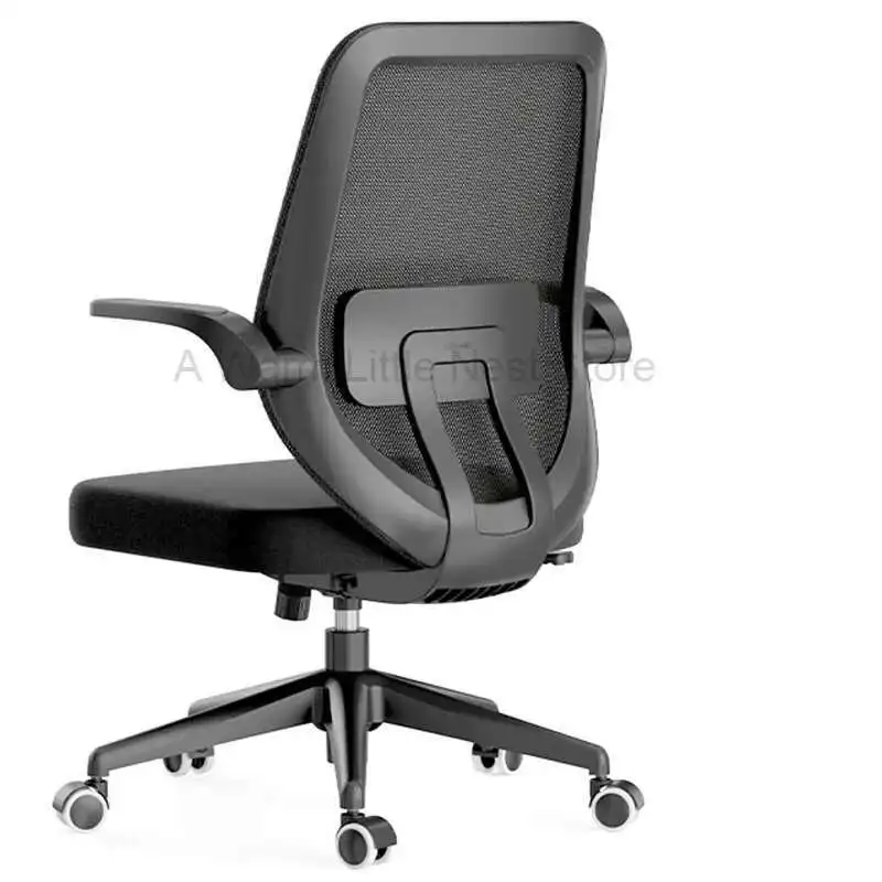 

Designer Office Chair White Mesh Comfortable Ergonomic Desk Arm Chair Swivel Accent Salon Sillas De Oficina Office Furniture
