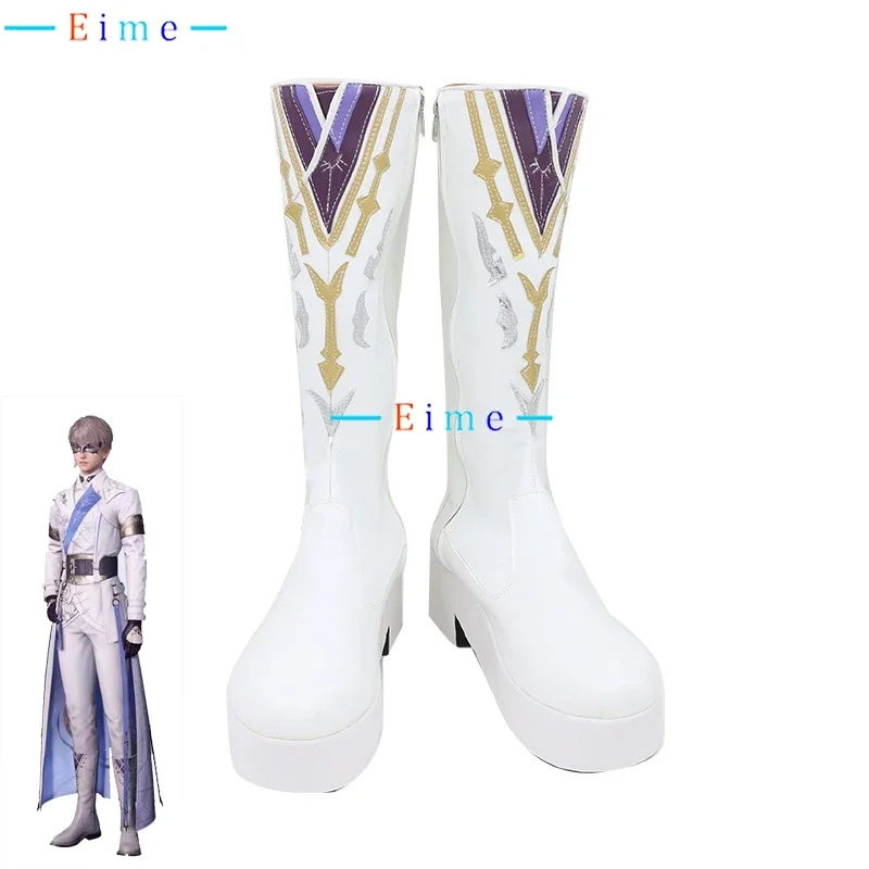 Xavier Cosplay Shoes Love and Deepspace Cosplay PU Leather Shoes Halloween Carnival White Boots Anime Accessories Custom Made
