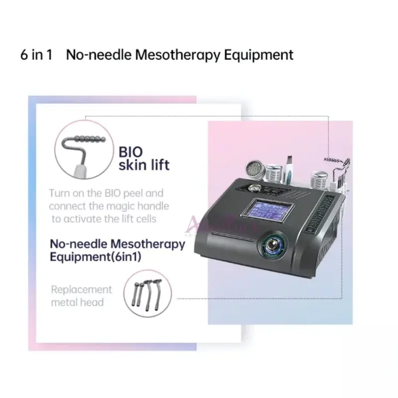 6in1 diamond dermabrasion Microdermabrasion Hot cold hammer skin Scrubber BIO lift No needle Mesotherapy machine NV-E6