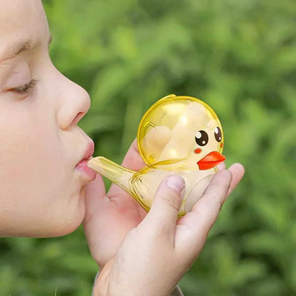 

New Transparent Water Bird Whistle Cartoon With Lanyard Funny Whistle Plastic Add Water Birdcalls Whistle Children Musical Toy