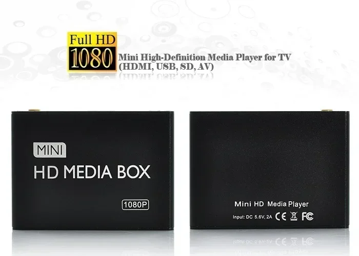 Full HD 1080P Media Player With USB AV HDMI-Compatible Support MKV H.264 RMVB WMV SD HDD Play