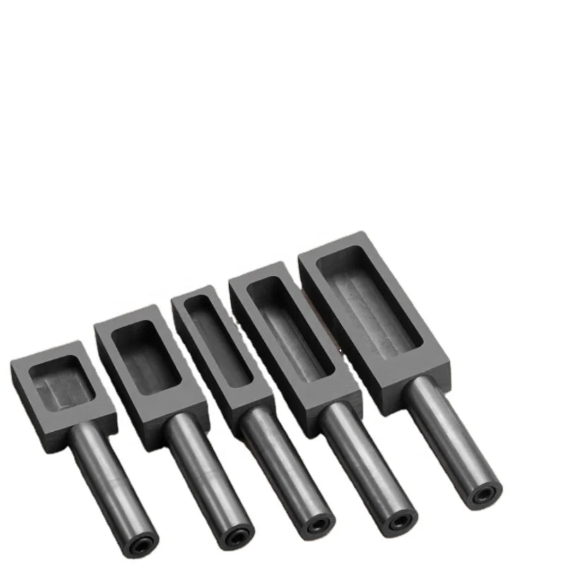 Pure Graphite Casting Melting Ingot Mold with Bar for Gold Silver copper Metal melting