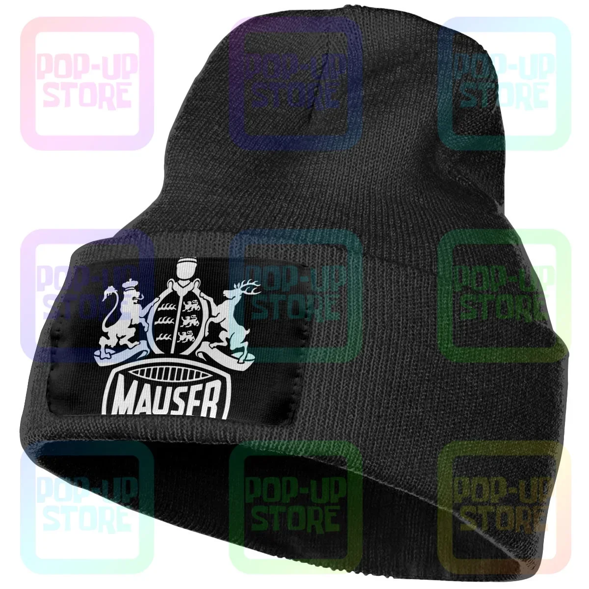 Mauser Logo By Epson Knitted Beanie Hat Beanies Cap New Splicing Streetwear