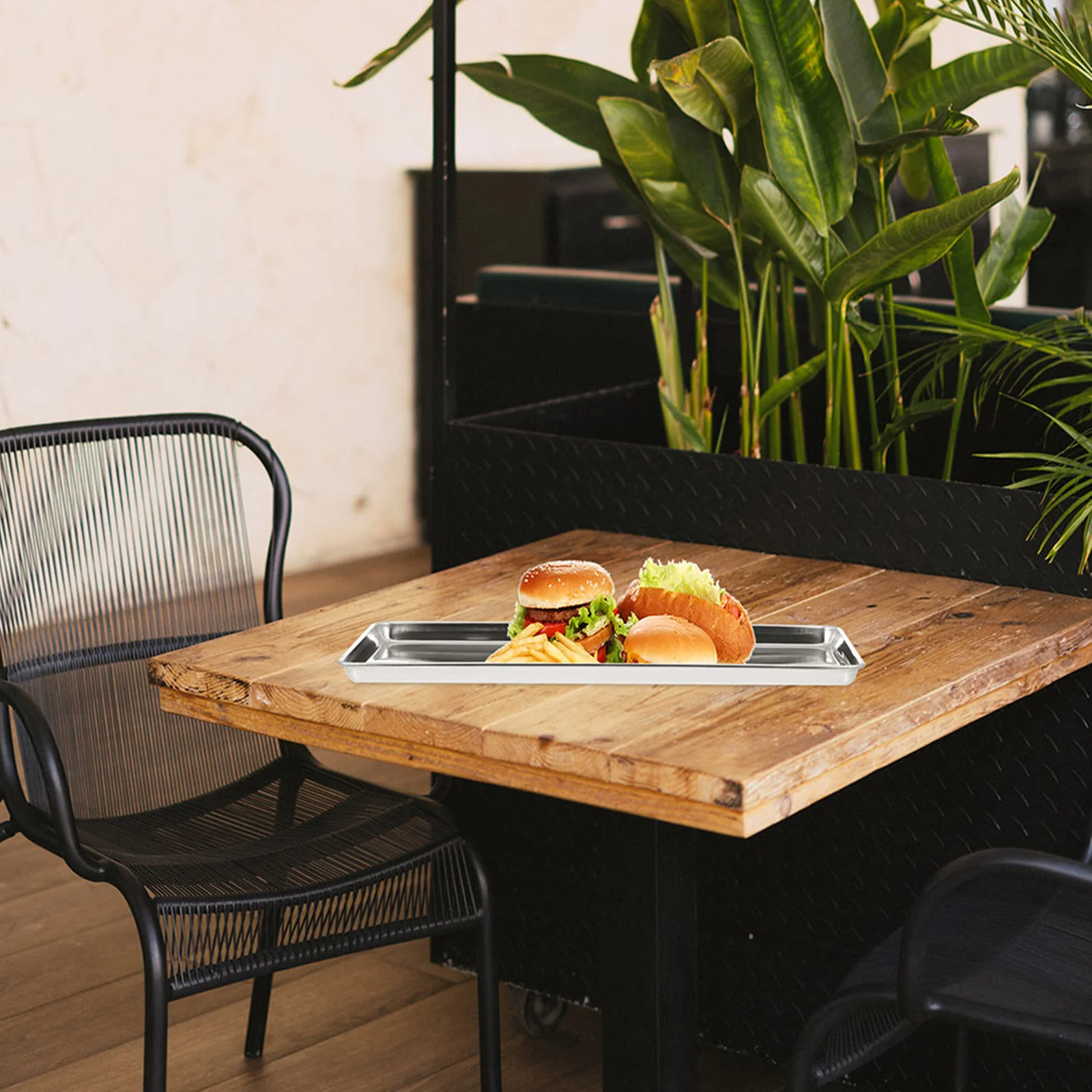 

Прямоугольная кухонная тарелка из нержавеющей стали, поднос для холодной лапши, поднос для хранения пикника, тарелка из нержавеющей стали