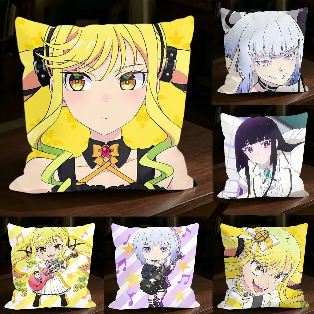 Rock wa Lady Lilisa Suzunomiya Square Sofa Pillow Cover Solid Color Living Room Home Decor Cushion Case