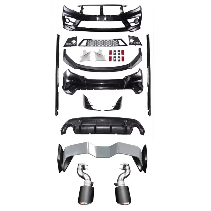 

Car Accessories Car Front Rear Bumper Auto Body Kits For Civic 2016-2020 Upgrade FC450 Model Body Kit