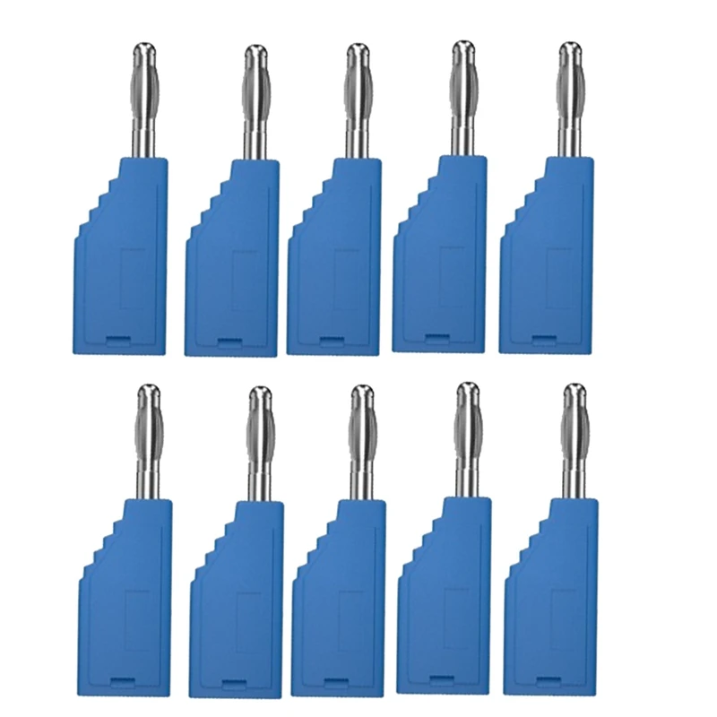 10Pcs/Set Connector Plug J.10054 4Mm Stackable Plug Banana Plug Face Connector Wire Multi-Function Plugs