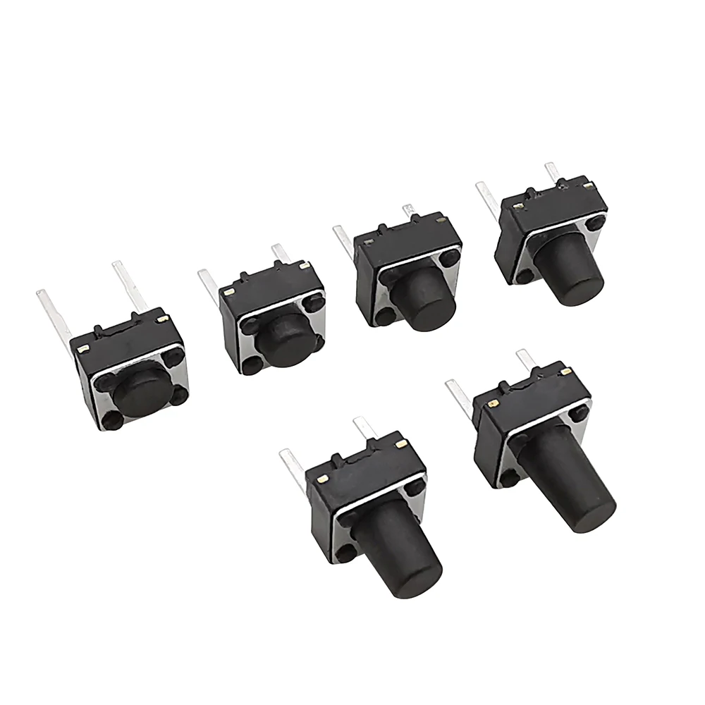 20Pcs Middle 2 Pin Mini Tactile Tact Switch 6x6x4.3/5/6/7/8/9/10mm Momentary Push Button Switch