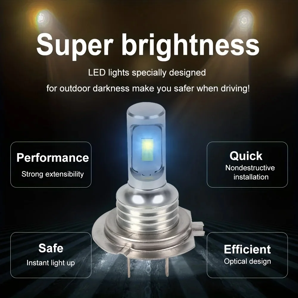 طقم مصابيح أمامية LED 80 وات H7، Hi/Lo Beam 6000K IP68 مقاوم للماء - مصباح أمامي الكل في واحد ومصباح ضباب لشاحنة السيارة SUV #5
