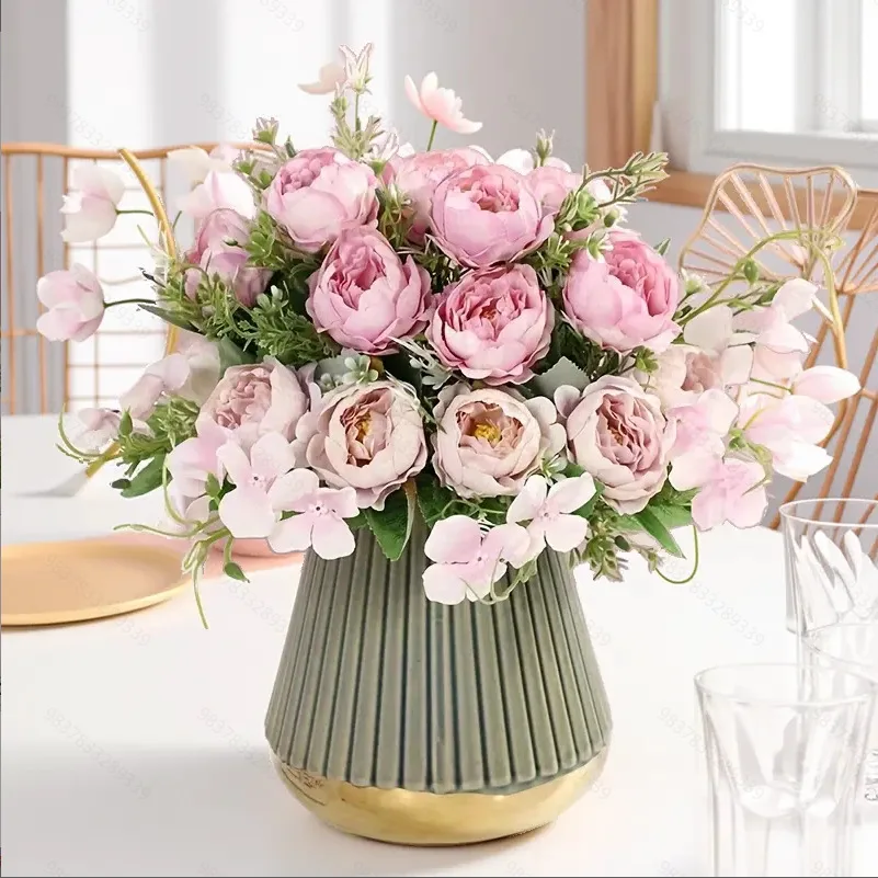 

Silk Flower Simulated Flower False Bouquet Perfume Peony Home Decoration Bouquet Festival Gifts Handmade Flower Wholesale