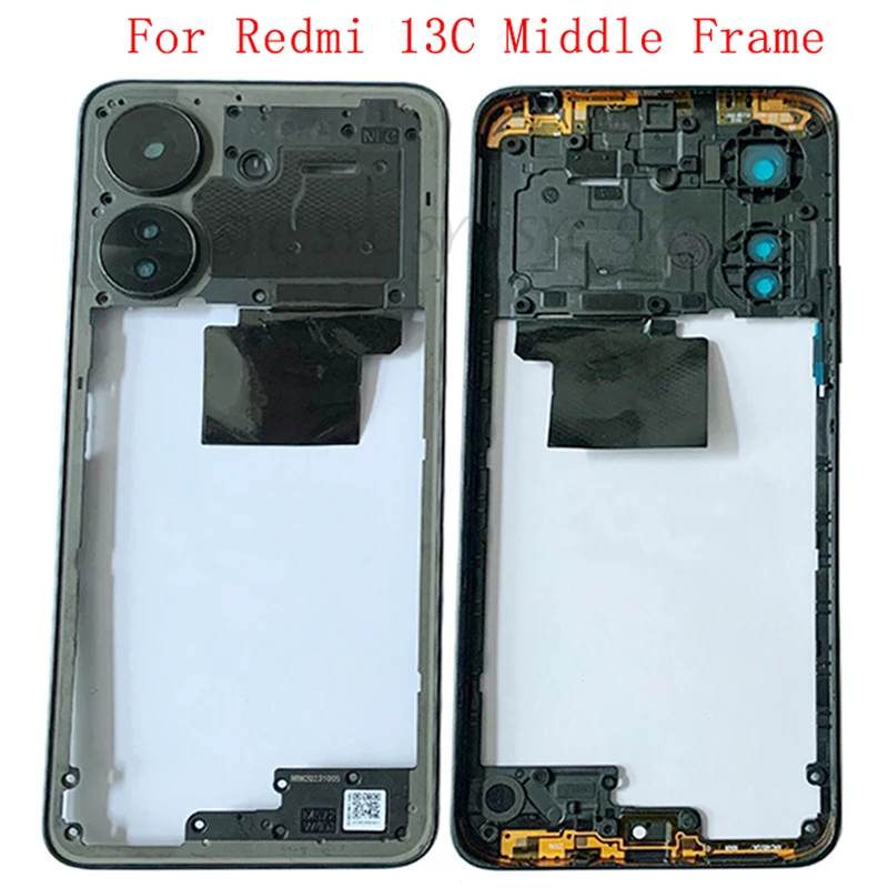Middle Frame Center Chassis Phone Housing For Xiaomi Redmi 13C Frame Cover Repair Parts