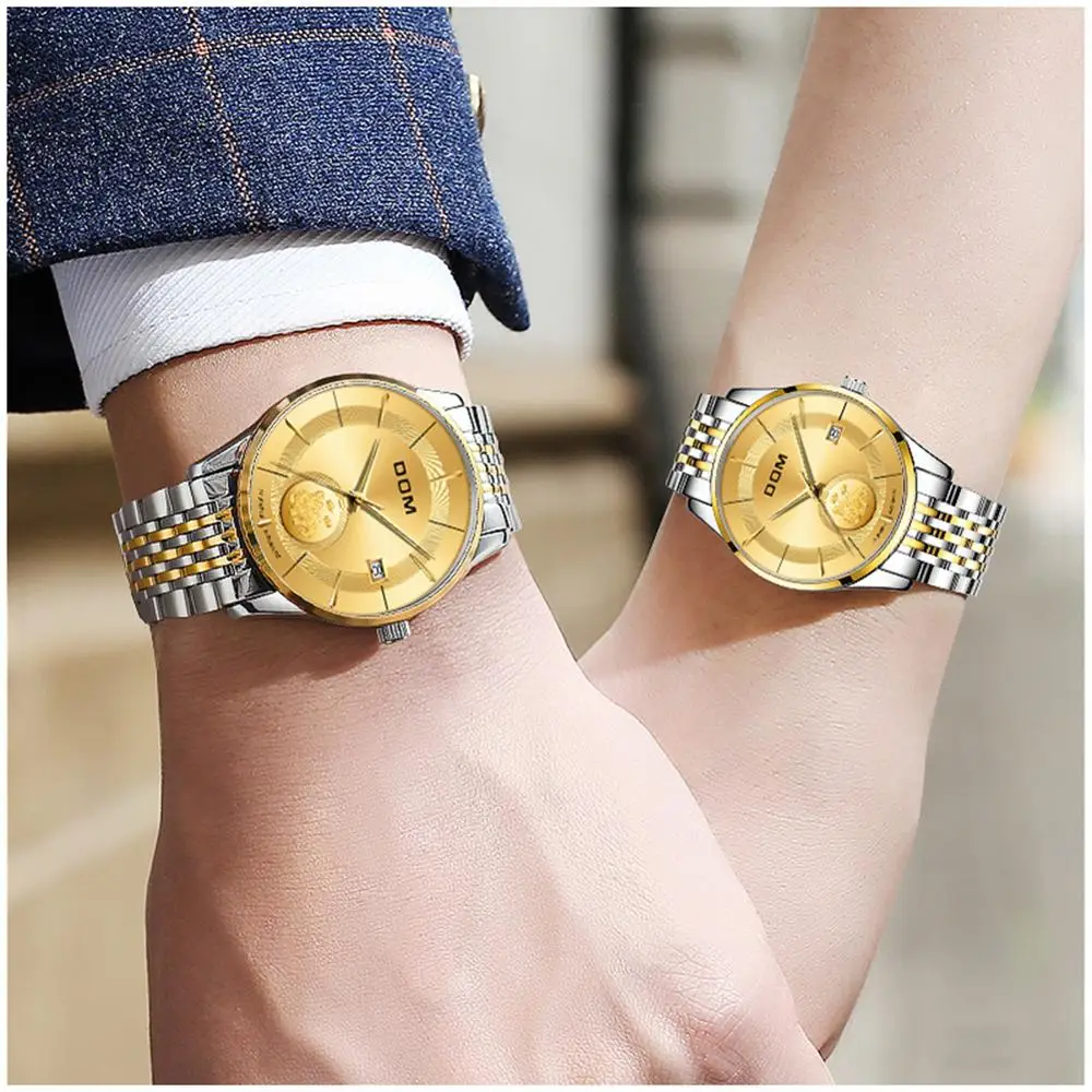 DOM Design Brand Luxury Chinese cultural style Couple Watches Automatic Stainless Steel Mechanical Watch MG-1312G