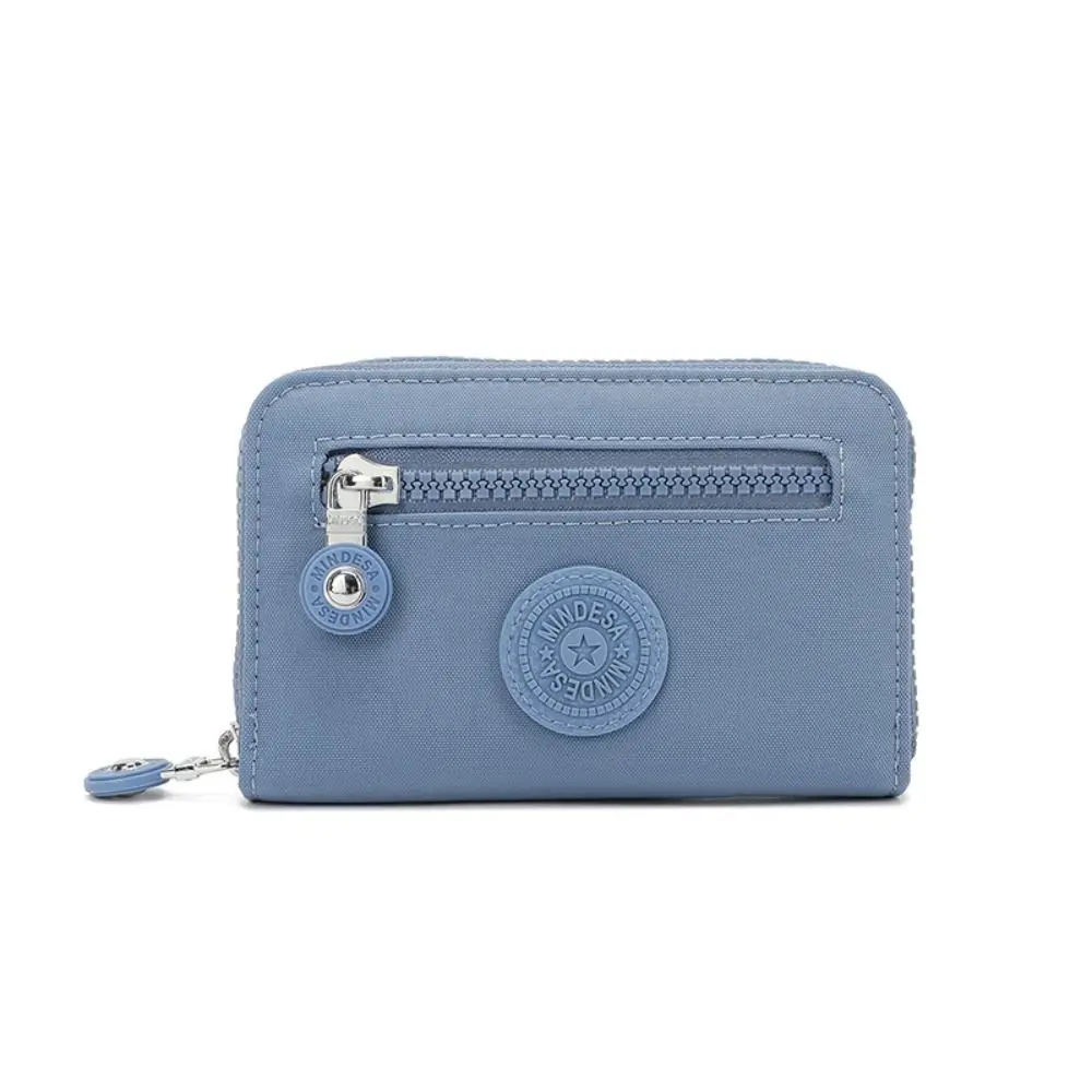 

Simple Zippers Solid Color Coin Purse Short Nylon Small Wallet Small Phone Bag Korean Style Card Holder Women