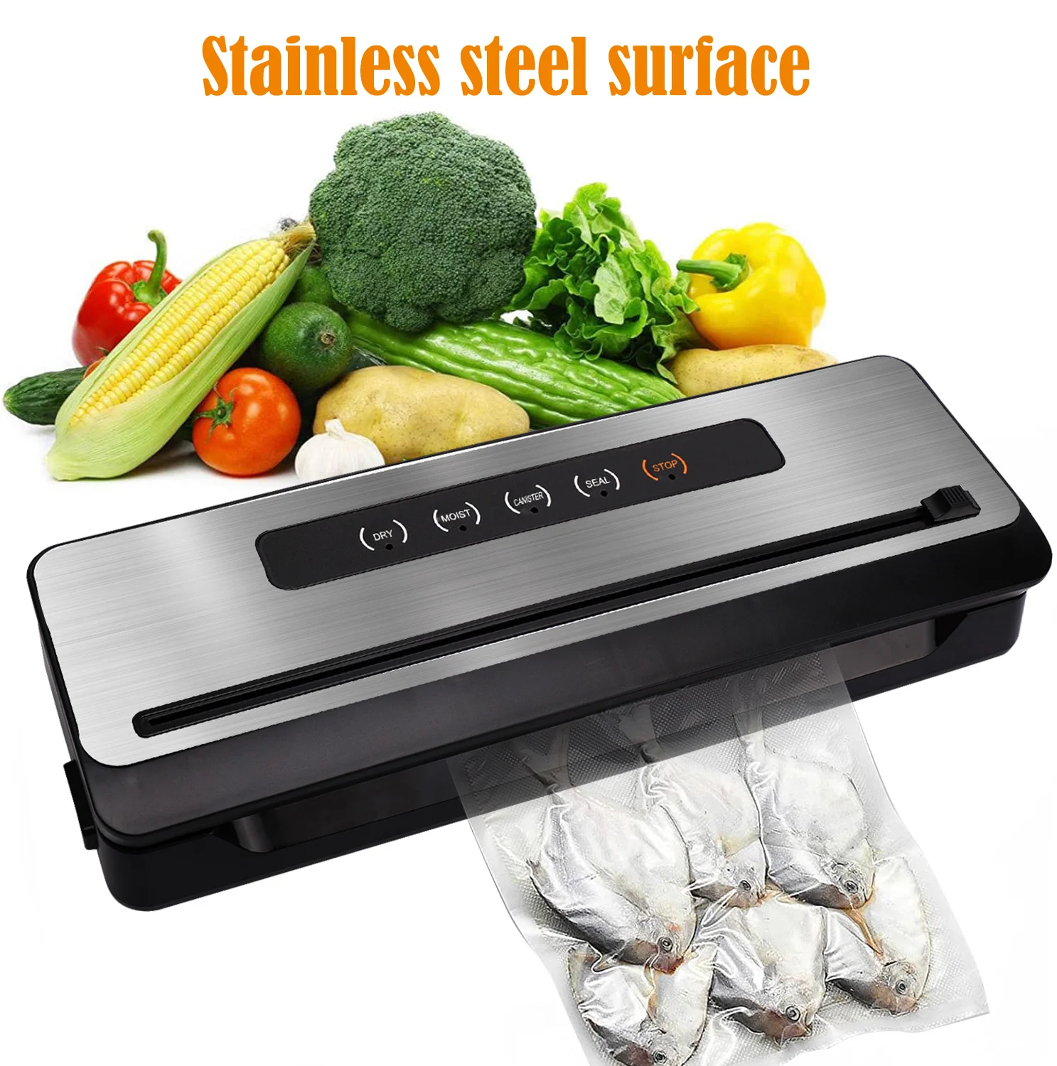 

Electric Vacuum Sealer Machine Dry/Wet Food Packaging Vacuum Sealing Bags Food Storage Vacuum Packaging Machine For Kitchen