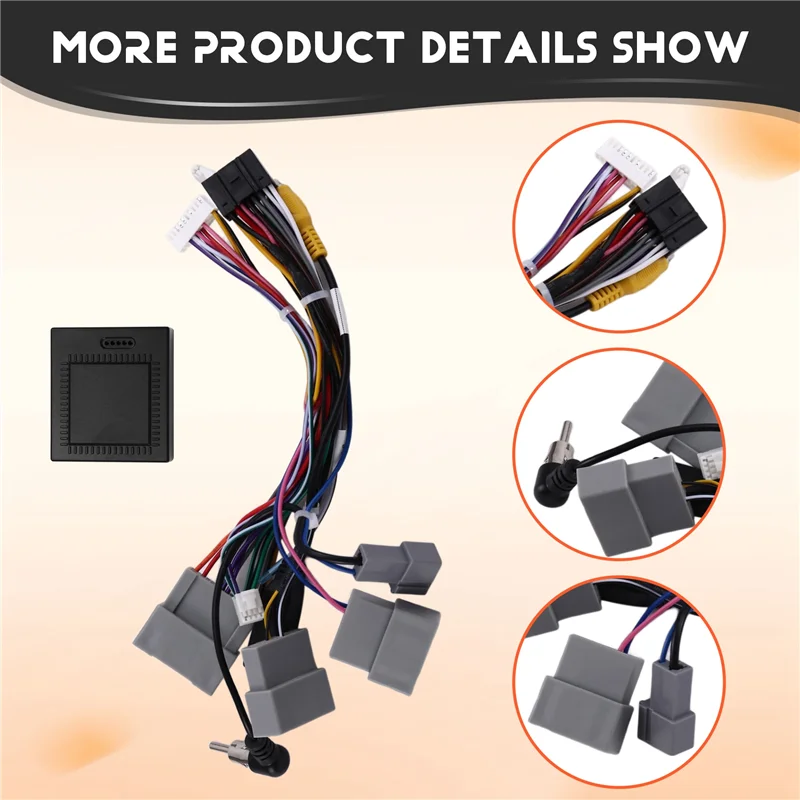 AASS-Canbus Adapter For Car Radio CAN Bus Decoder Wiring Harness Power Cable For Honda Stepwgn 2023