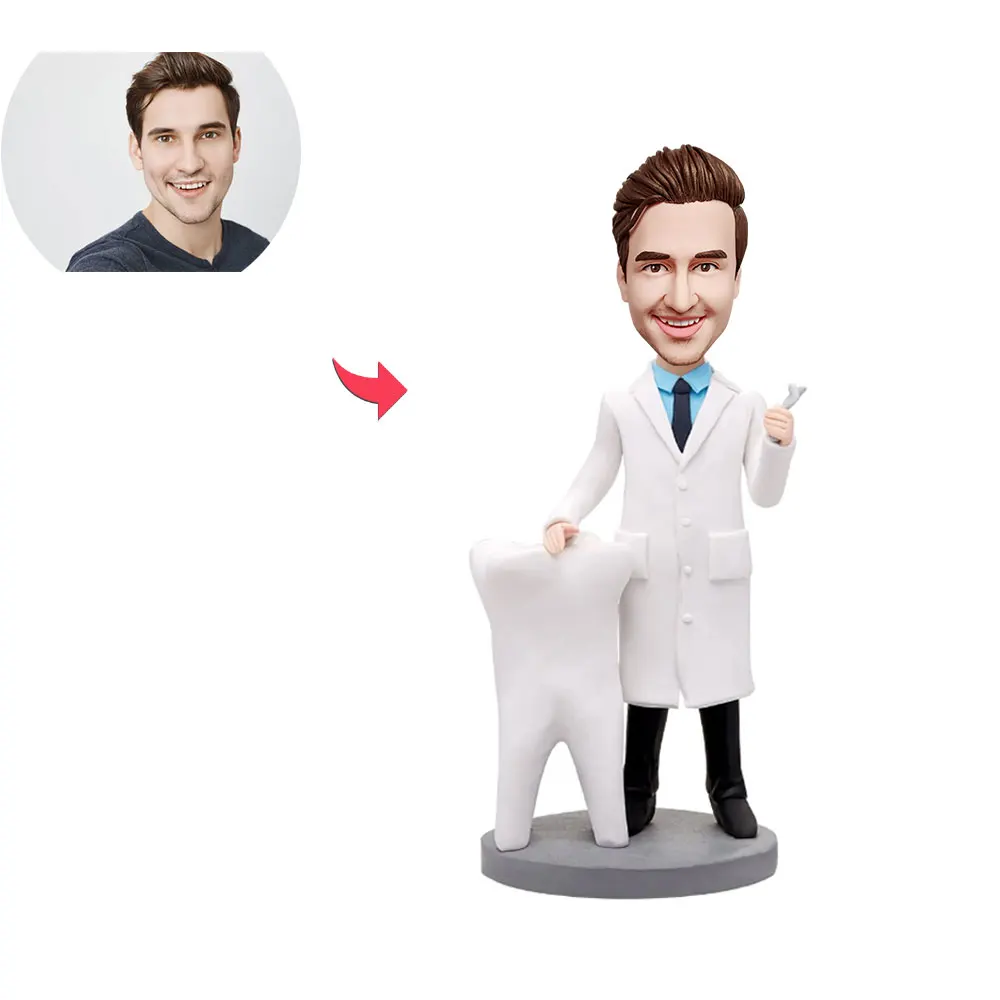 

Custom Bobblehead Figurine Personalized Customized Gifts for Doctor Nurse-Dentist Male Custom Bobblehead With Engraved