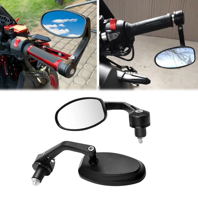 

2pcs 7/8" Motorcycle Bar End Mirrors Anti-Glare Rearview Replacement For Honda Suzuki Kawasaki Yamaha Motorcycle Mirrors Parts
