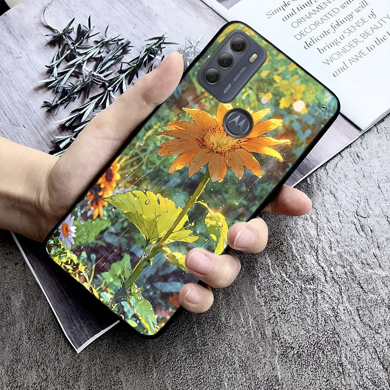 Sunflower Phone Case For Motorola G84 G22 G32 G34 G52 G10 G20 G30 G60 G60S G13 G50 G54 G62 G53 G72 G85 G24 Power