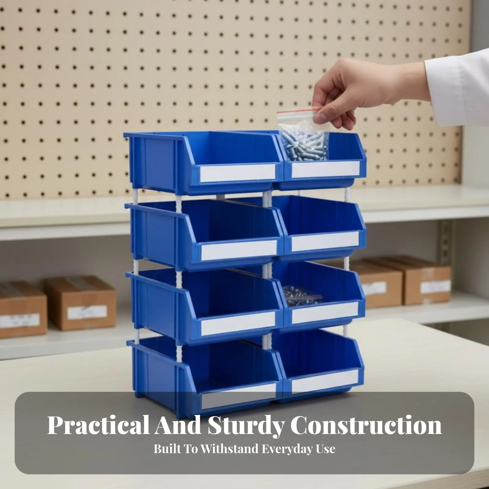 

Многофункциональная система контейнеров с открытым передом, легко открывающаяся корзина-контейнер с удобным доступом, прочная и долговечная, для работников склада и домовладельцев.