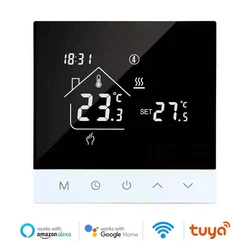 Tuya S4 Wifi Smart Heating Thermostat LCD Display Voice Control Alexa Tuya Alice/ Electric/Water Floor Temperature Controller