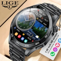 LIGE Low Power Intelligent Sports Bluetooth Call Smartwatch Wireless Charge Waterproof Men's Smart Watch Custom Dial Wallpaper