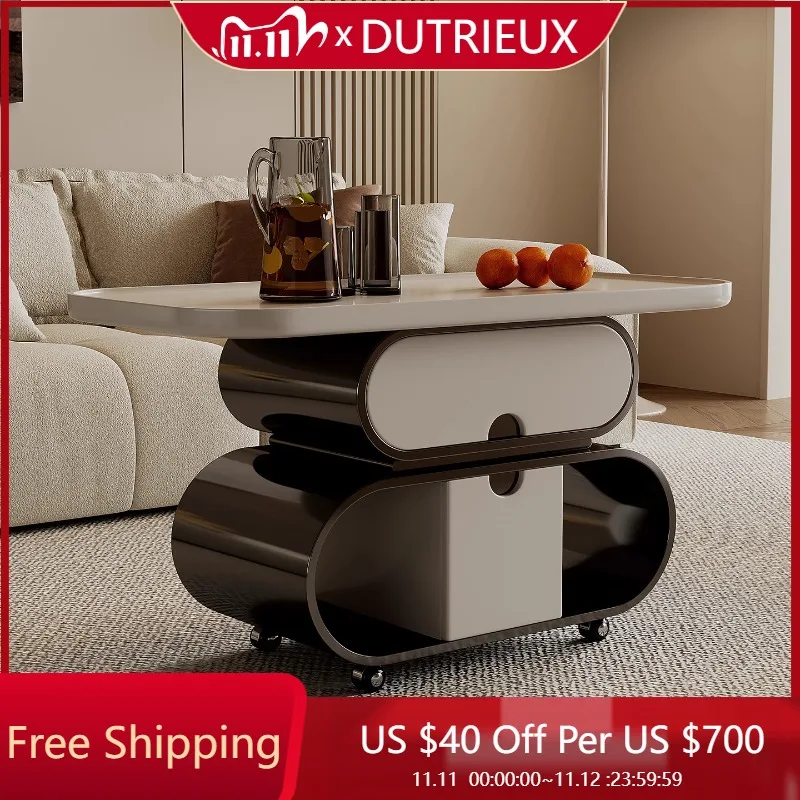 

Designer Storage Coffee Table Drawers Unique Cute Living Room Coffee Table Decoration Aesthetic Mesas Bajas Postmodern Furniture