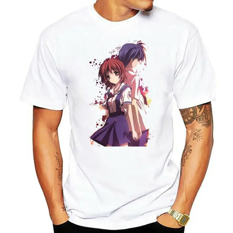 Clannad Anime T-Shirt Unisex Cotton Tee Shirt Manga Gift Quality N1124 Harajuku Hip Hop Tee Shirt