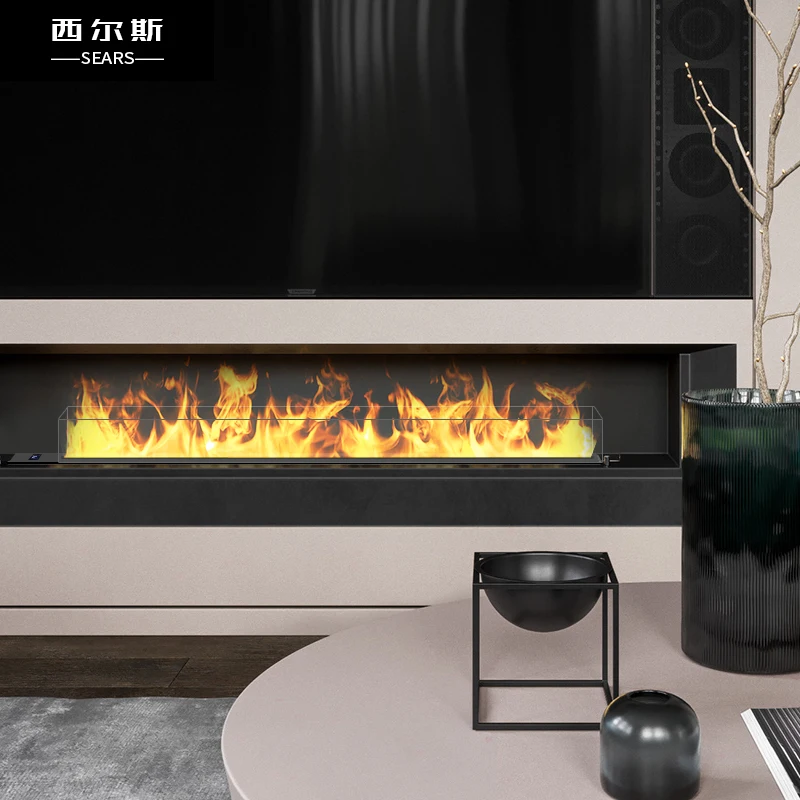 Intelligent atomization fireplace core decoration stainless steel simulated fire furnace