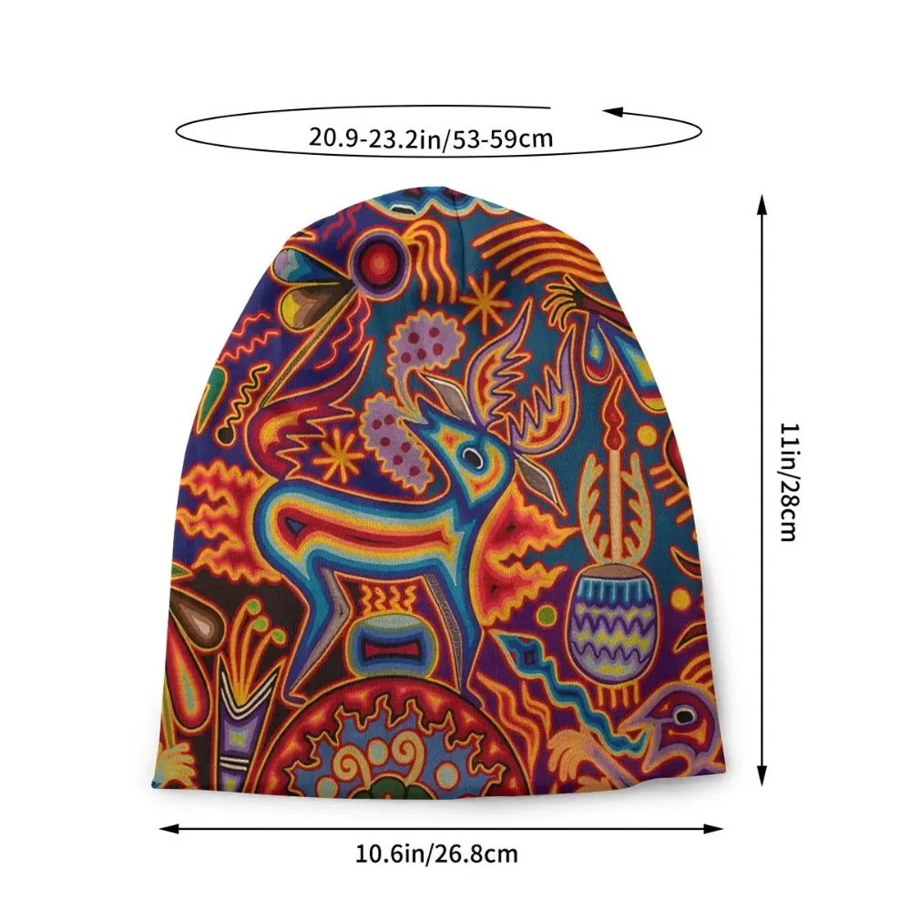 Huichol Thin Skullies Beanies Autumn Spring Caps For Men Women Ski Caps Bonnet Hats