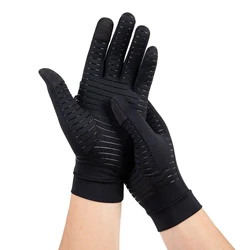 Guantes para hombre Fibra de cobre LICRA Pantalla táctil Correr Deportes Invierno Cálido Guantes de ciclismo Guantes de dedo completo п rocaки в® onder